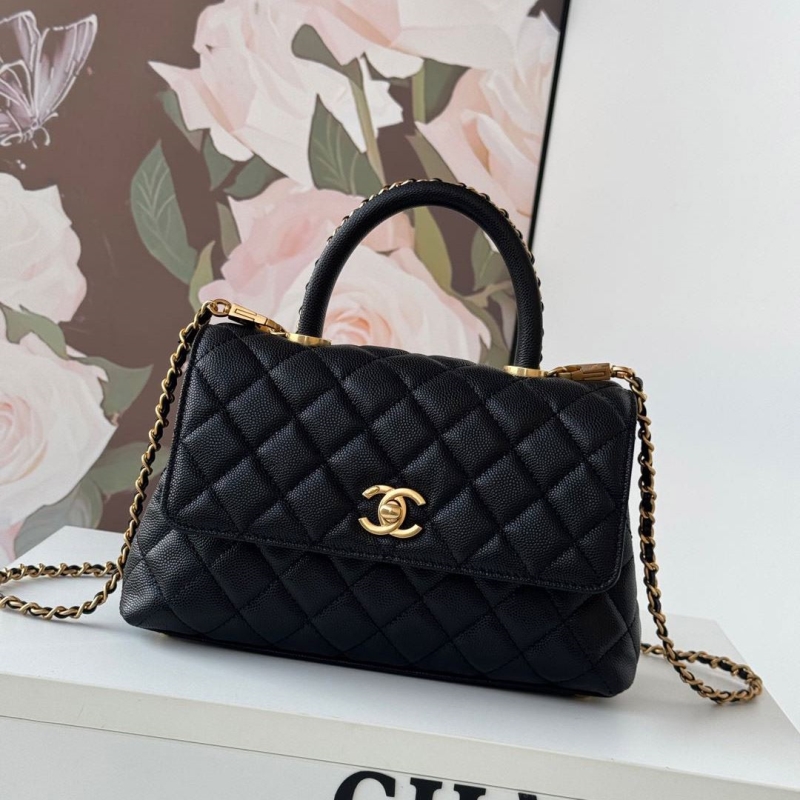 Ch*el top handle bags